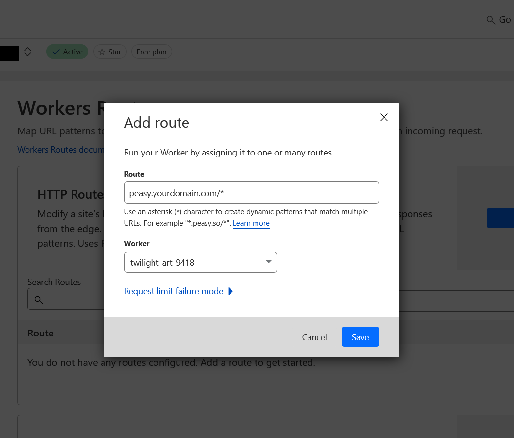 Cloudflare Worker Route Placeholder